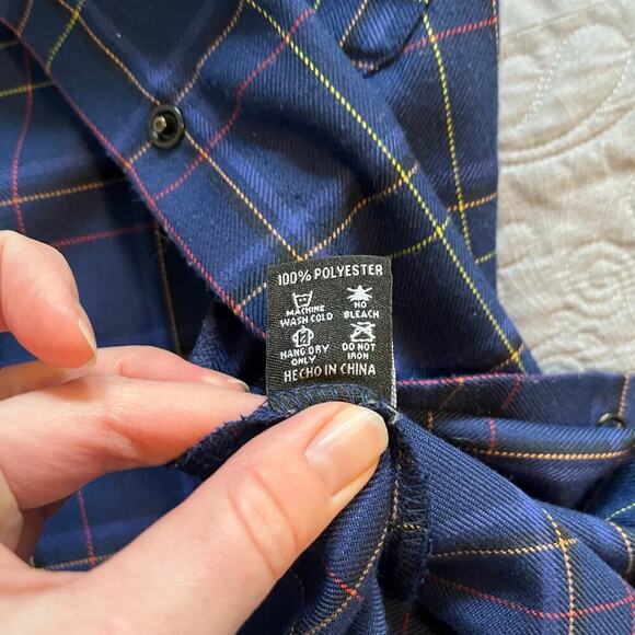 Dixxon toru blue flannel snap button shirt women’s medium - Picture 5 of 10